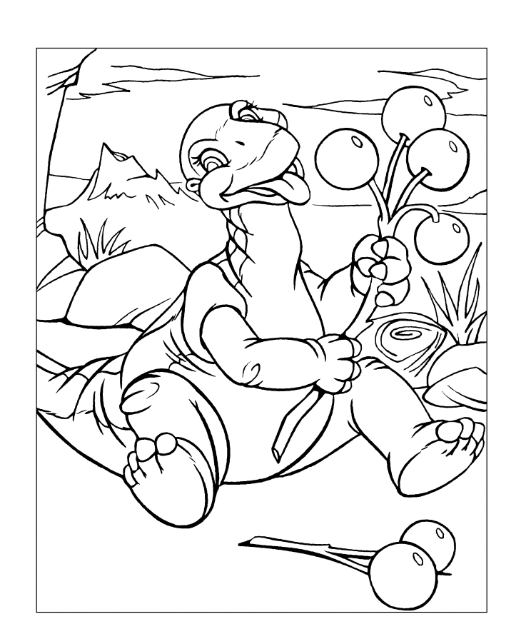 Plansa de colorat cu Dinozauri 113 17